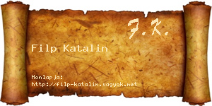 Filp Katalin névjegykártya