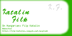 katalin filp business card